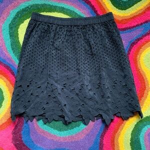 Club Monaco Floral Cutout Mini Skirt